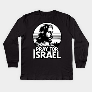 Pray For Israel Kids Long Sleeve T-Shirt